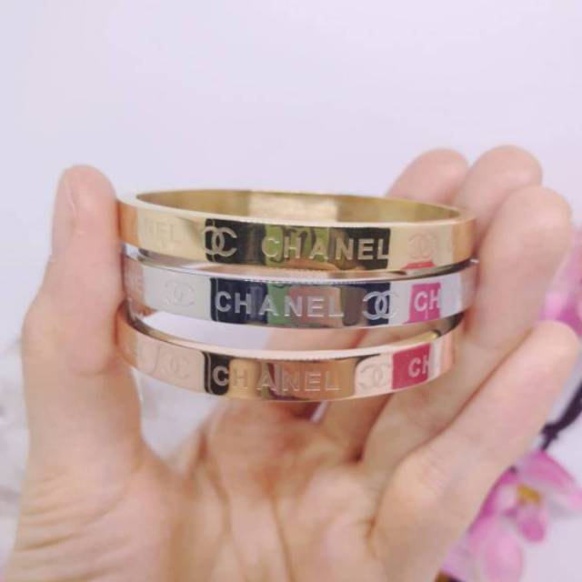 Gelang bangle korea premium asli titanium anti karat GBT-30