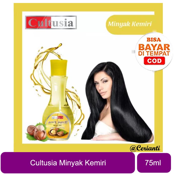 Cultusia Minyak Kemiri Hair Care Oil 75ml | Penyubur Rambut_Cerianti