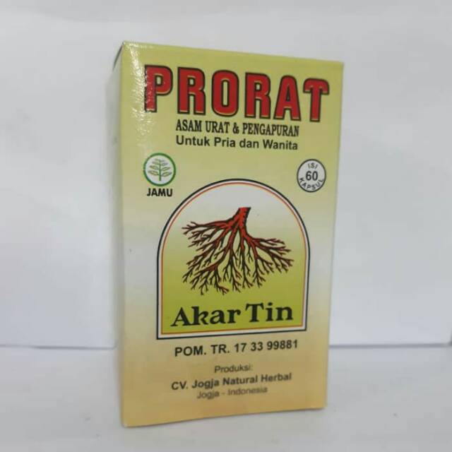 

Kapsul prorat akar tin pengapuran asam urat