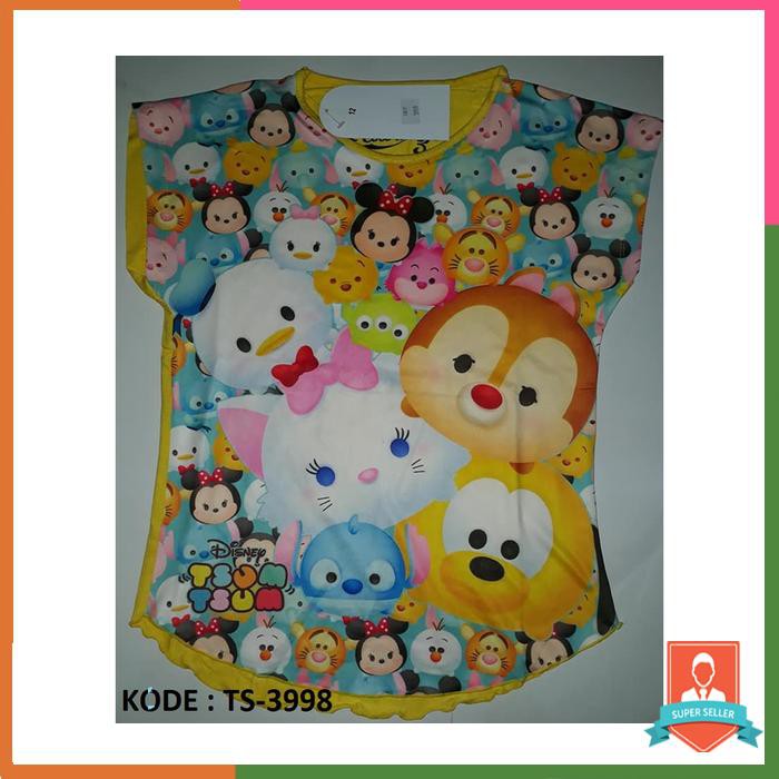 Kaos anak perempuan merk coco ice koleksi tsum tsum size 10, 12, 14