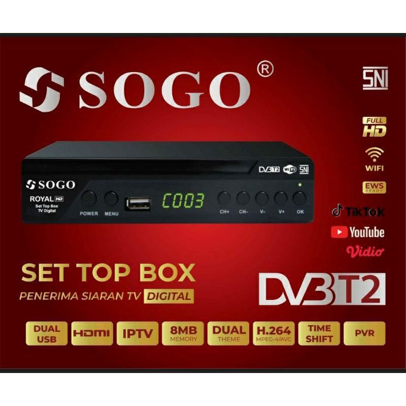 Set Top Box Digital DVB T2-01/ STB Digital Luby