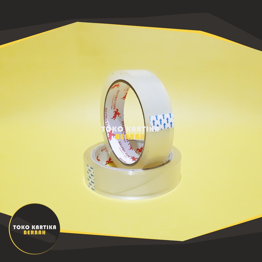 

LAKBAN BENING 24 MM / SELOTIP / ISOLASI / CLEAR - MERK RUSFET / KSATRIA PREMIUM TAPE - 60 90 YARD