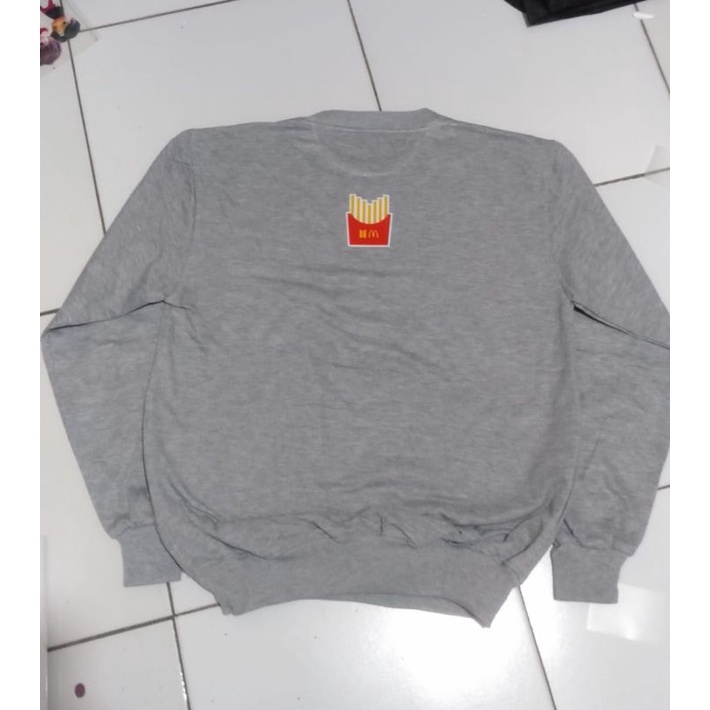 Sweater Basic BTS Feat MCD Army dan  Logo Kentang Sablon DTF