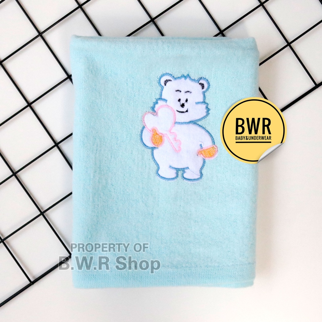 Handuk IVORY BORDIR / 60x110 Handuk Bayi Newborn Bulu Kapas Lembut | Bwr