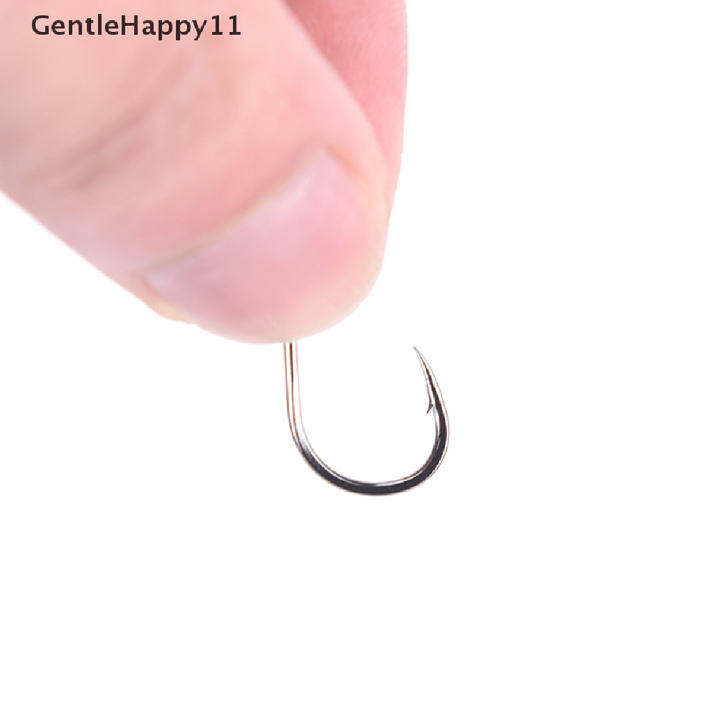 Gentlehappy 100Pcs/lot Kait Memancing Baja Karbon Umpan Berduri Memancing Hooks Stainless Steel