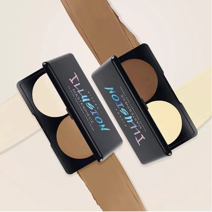 ❤ jselectiv ❤ RIVERA Illusion Masterpiece Highlighter/Contour Palette | Highlighter Contour/Kontur Palet RIVERA