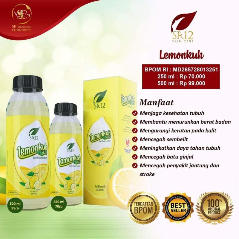 

NEW!! LEMONKUH SR12 MINUMAN SARI BUAH LEMON/SEBAGAI DAYA TAHAN TUBUH/MENURUNKAN BERAT BADAN