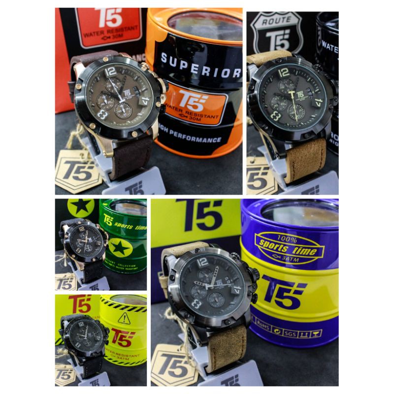 PROMO (COD) Jam Tangan Pria Original T5 H 3638G Chronograph Aktif Include Box