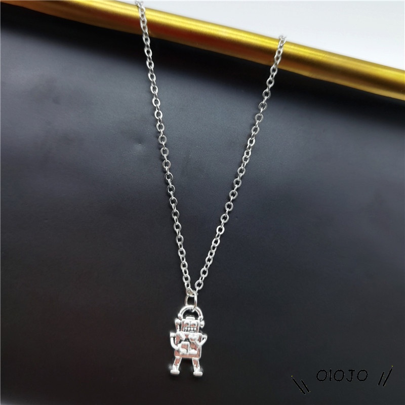 Kalung Liontin Robot Mini Gaya Retro Hip Hop Untuk Unisex - ol