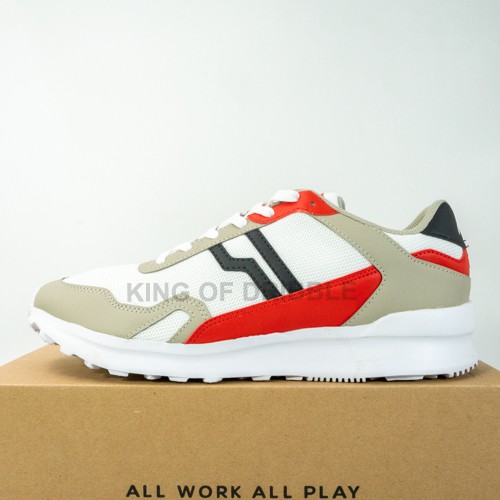 Sepatu Casual Piero City Race Grey Red P20822 Original BNIB