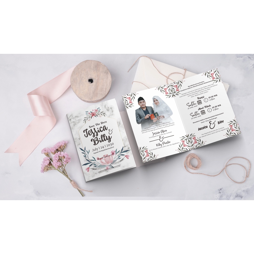 UNDANGAN PERNIKAHAN & KHITAN RUSTIC, ELEGAN, UNDANGAN CUSTOM,  UNDANGAN MURAH, FOTO WARNA, MODERN VI