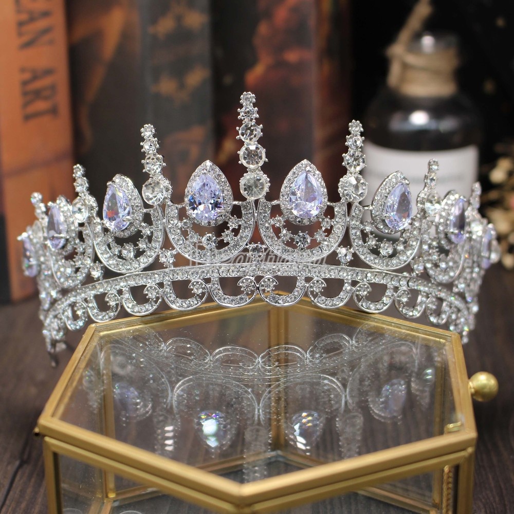 Mahkota Tiara Kristal Zircon Untuk Pernikahan