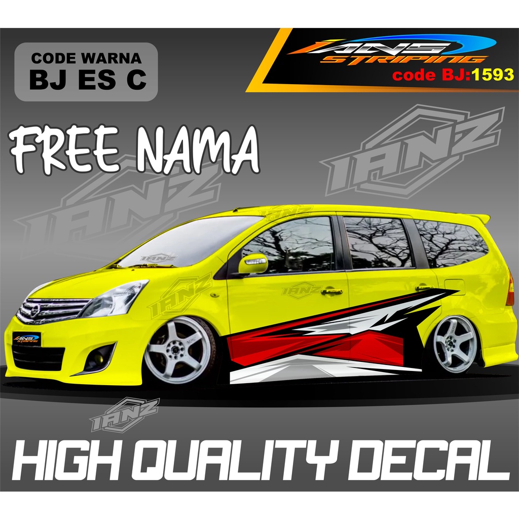 STICKER MOBIL GRAND LIVINA MOTIF KEREN / STIKER MOBIL TERIOS XPANDER NEW DESAIN / VARIASI STIKER MOBIL AVANZA XENIA