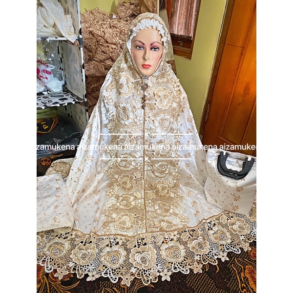 mukena sutra milo prada mawar twoton full swarovsky (COD)