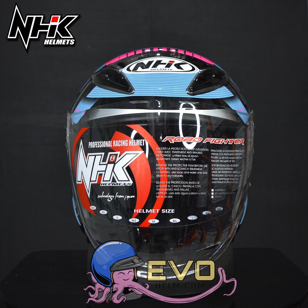 NHK R6 CUBE ORIGINAL HELM NHK HALF FACE MOTIF CUBE WARNA LENGKAP - ONGKIR 2 KG