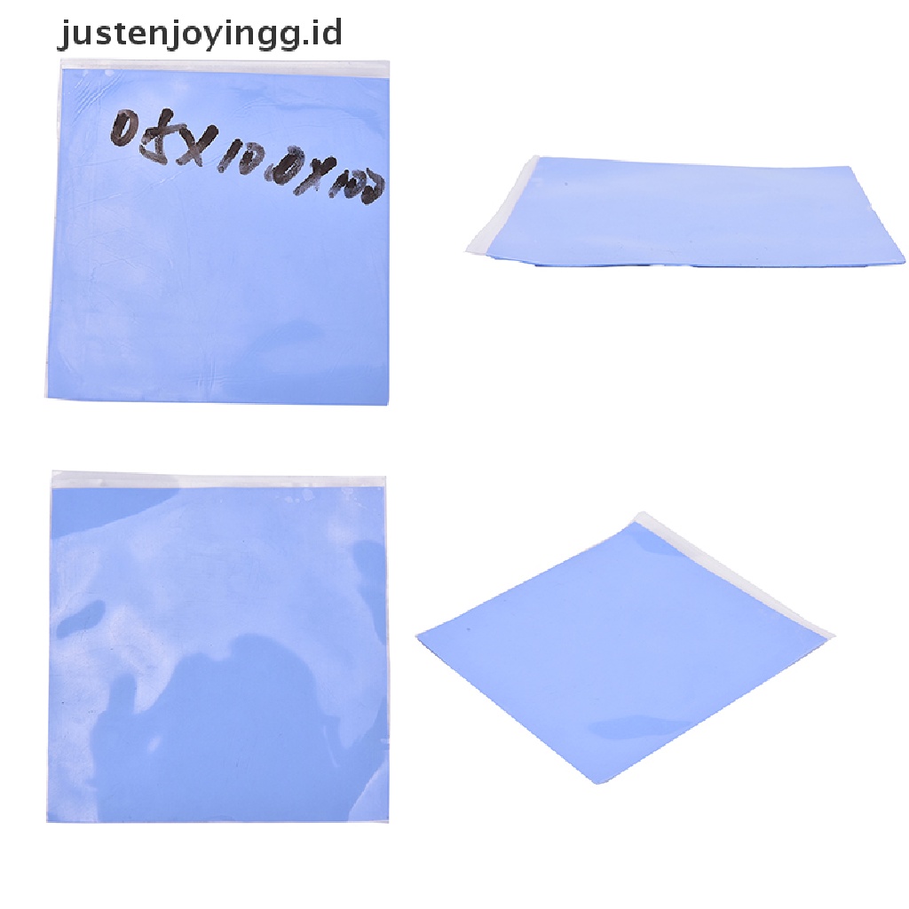 // justenjoyingg.id // Blue GPU CPU Heatsink Cooling Thermal Conductive Silicone Pad100mmx100mmx0.5mm  ~