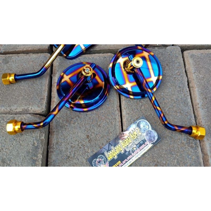 spion bulat retro husus moto Honda 1set /spion bulat model tailok/spion retro variasi /spion Honda C70 /spion cb bulat /spion Honda variasi /spion Honda racing /kaca spion Honda variasi-1