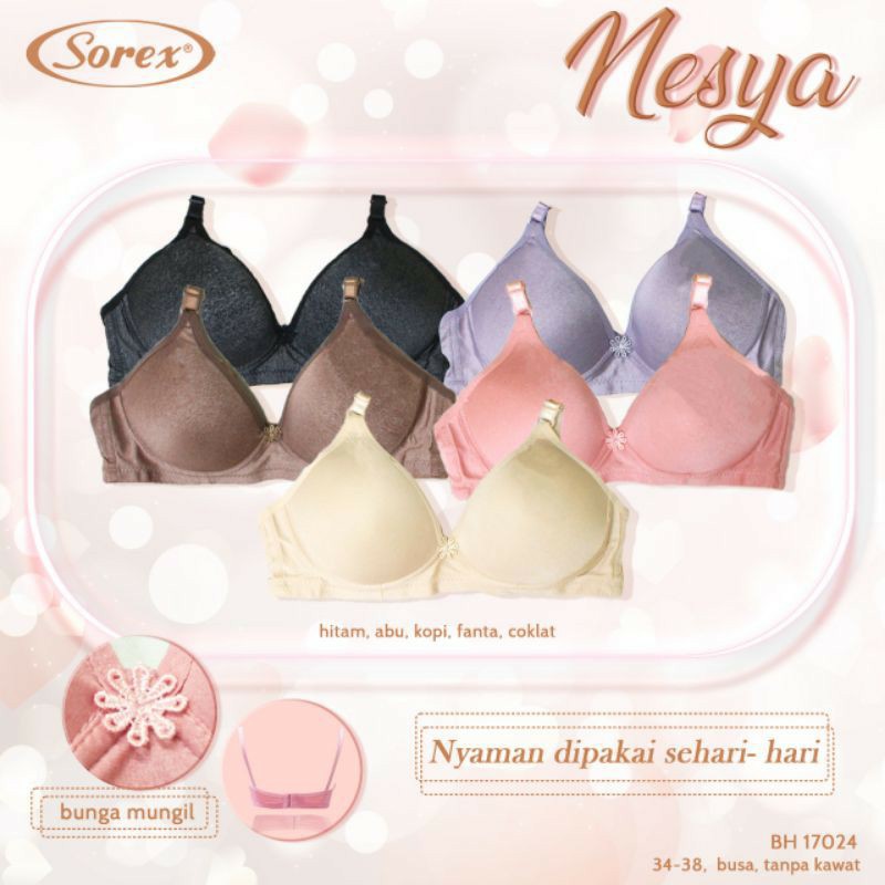 babybear Bra BH Sorex 34169, 17024 Tanpa Kawat Busa Tipis