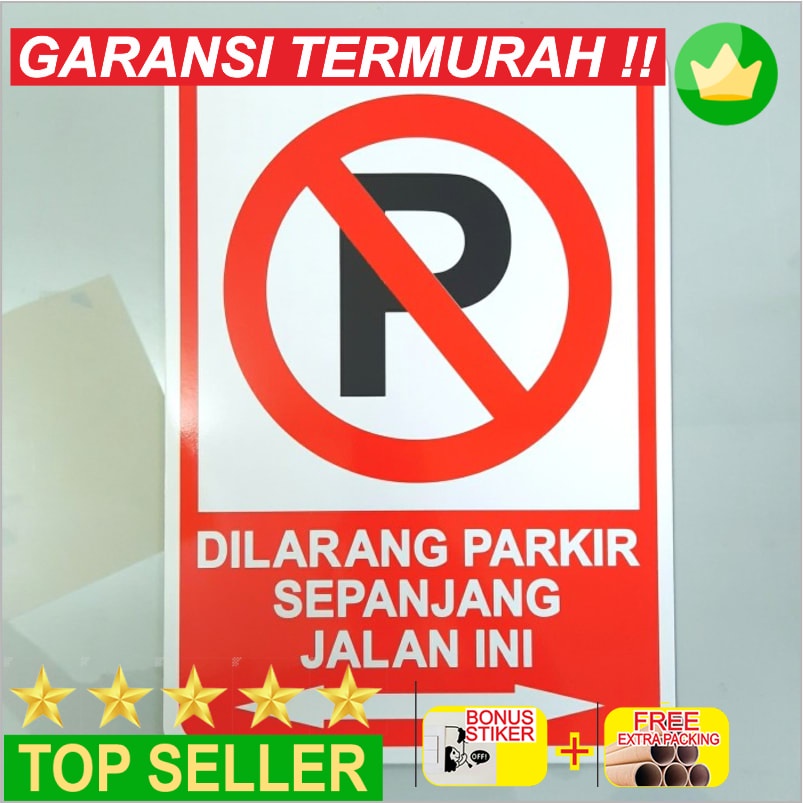

Grosir Rambu Dilarang Parkir 35cm x 50cm Dilarang Parkir Plat Alumunium Keren