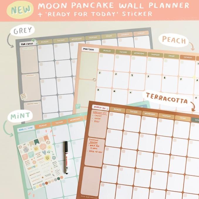 

Moon Pancake Wall Monthly Planner Board