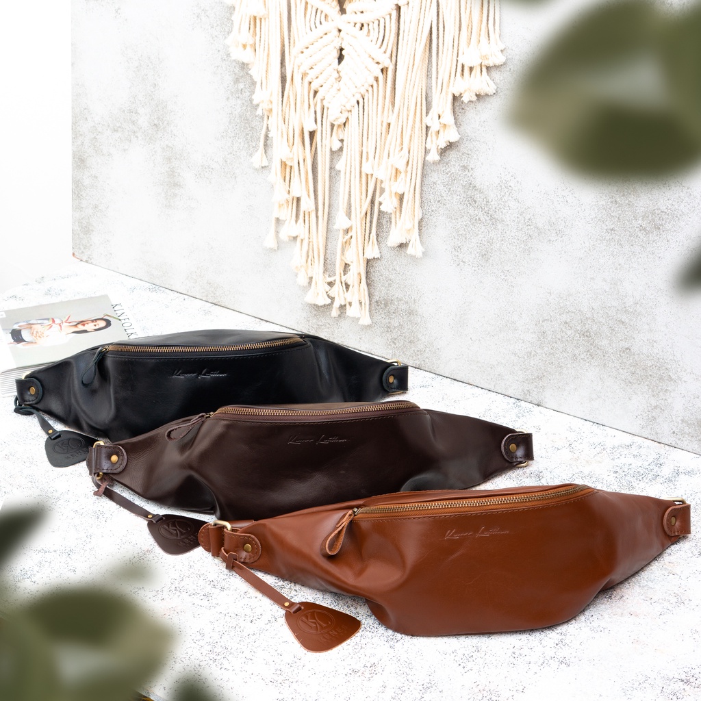 Waist Bag Pria Kulit Asli - Tas Selempang APOLLO  - Kenes Leather