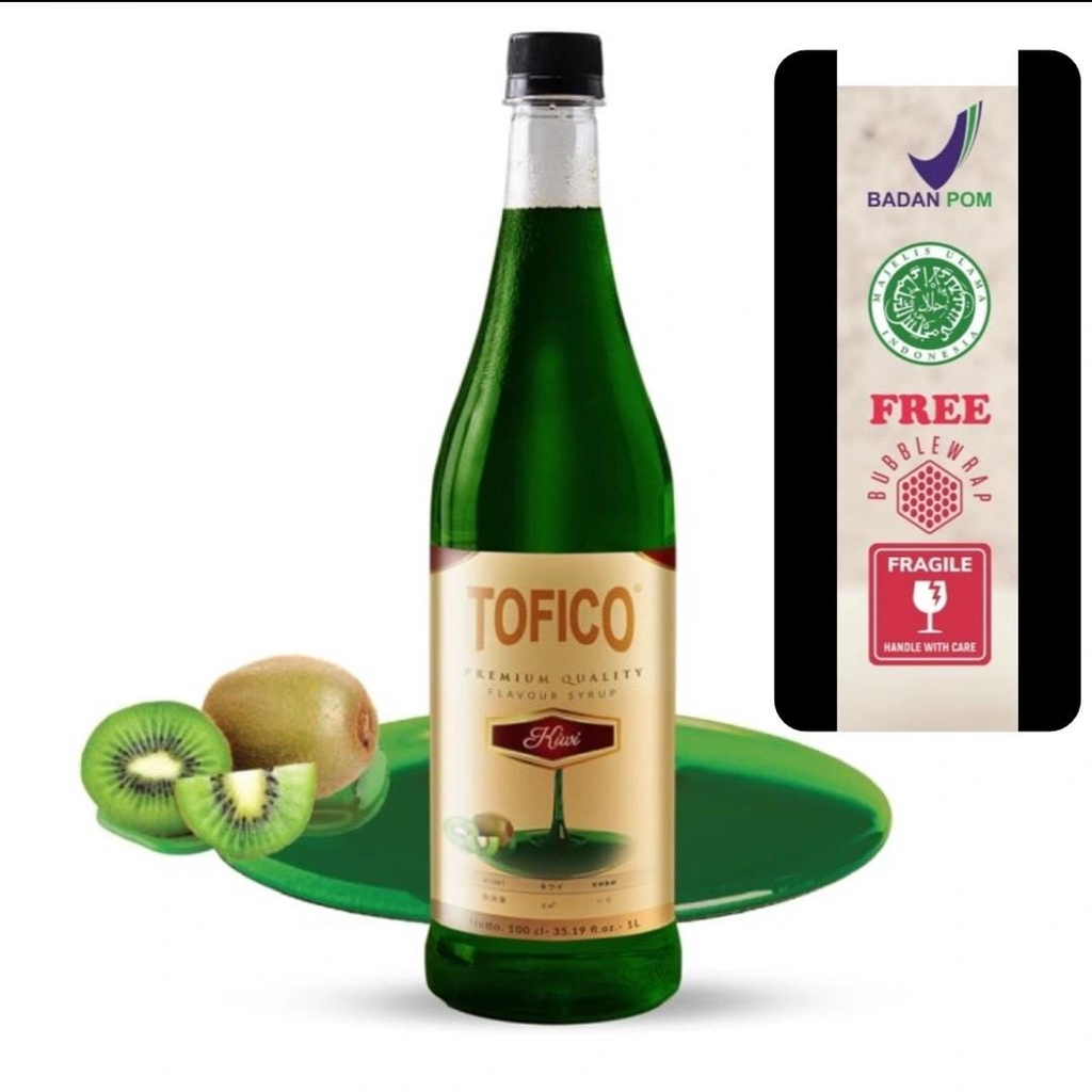 

Tofico Syrup kiwi Natural Flavour 1 Liter Tofico sirup kiwi