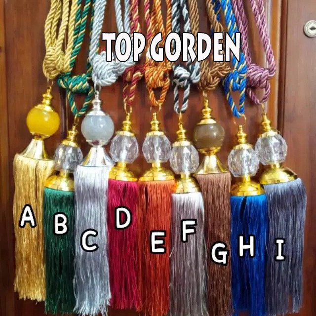 Tali gorden besar / tali korden kristal / pengikat gorden besar
