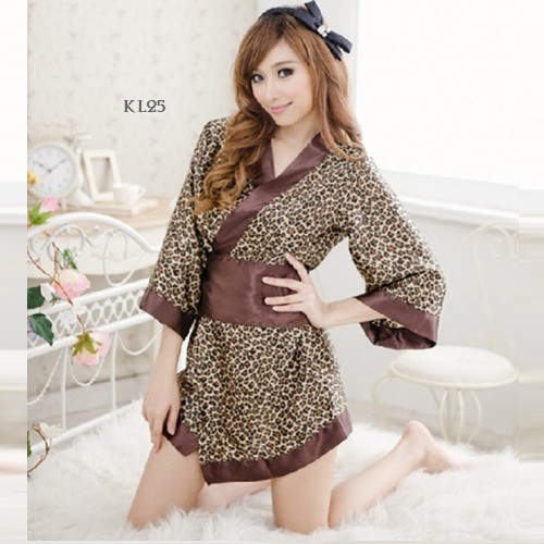 [SIAP KIRIM] BAJU KIMONO WANITA PIYAMA KIMONO WANITA LINGERIE KIMONO COKLAT KL25