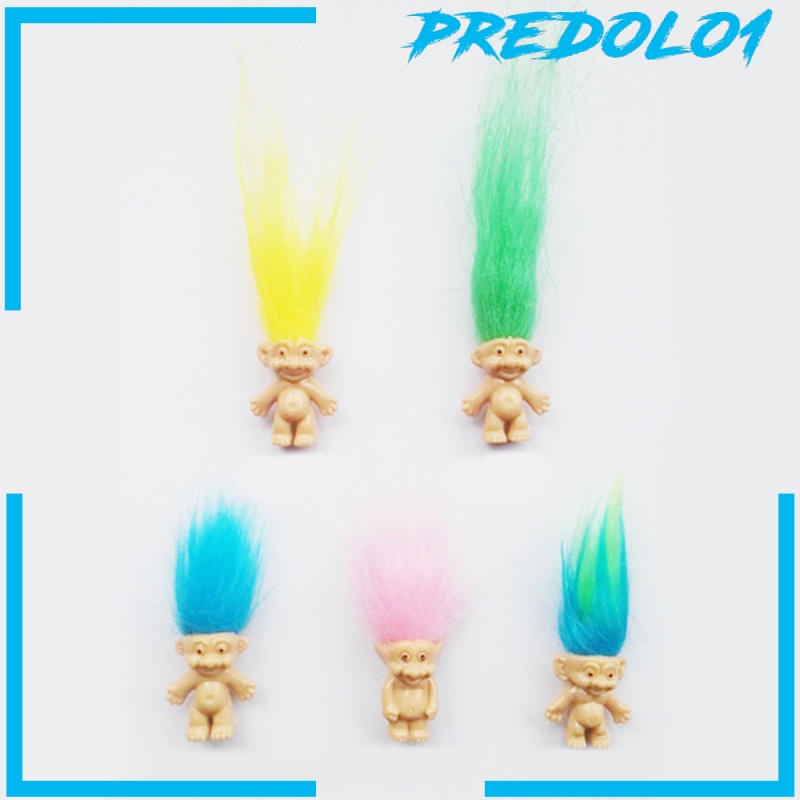 (Predolo1) 5pcs Boneka Troll Mini Gaya Vintage Untuk Dekorasi Kue