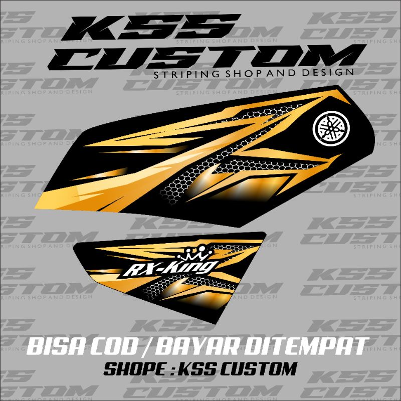 striping rx king hitam gold rx king - striping variasi rx king custom gold emas