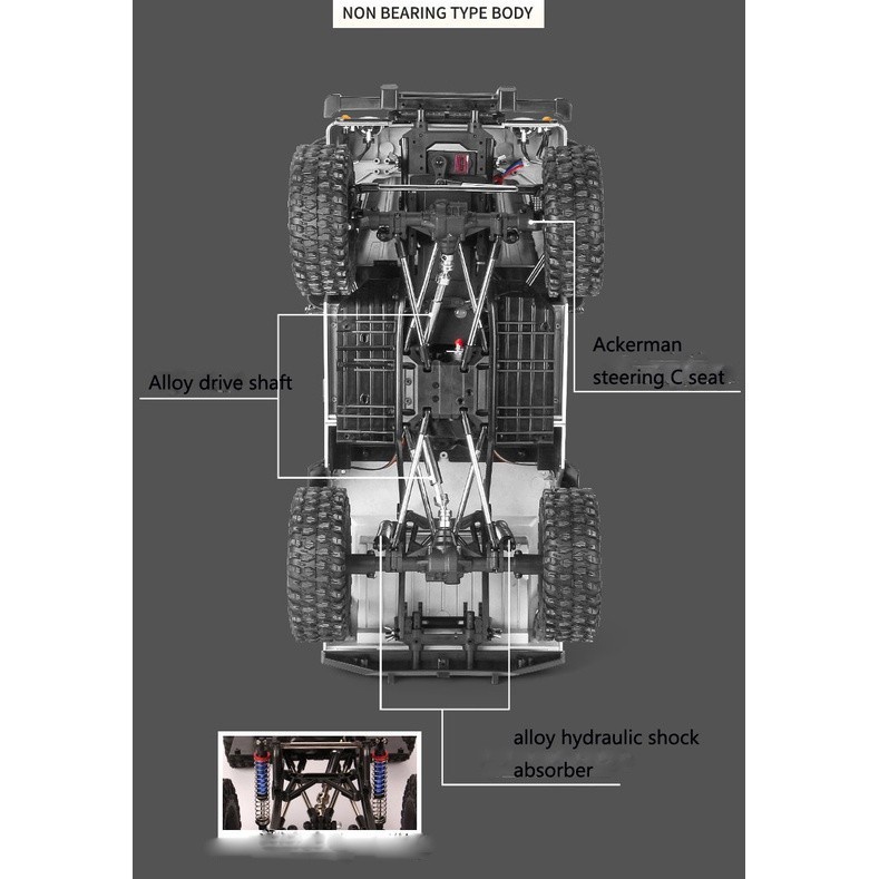 RC Adventure MN999 MN-999 1/10 4WD Full Propo RC Defender Rock Crawler