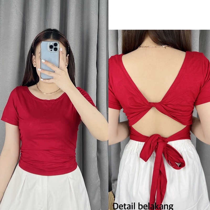 Bow back top | Atasan pita belakang