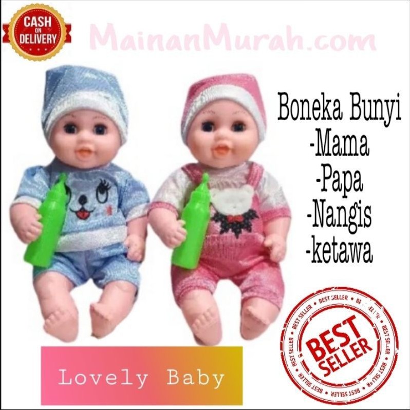 Boneka Nangis/Boneka Bayi 4 Fungsi Boneka Bisa Bunyi Mama,Papa,Nangis Mainan set My Baby Sweet