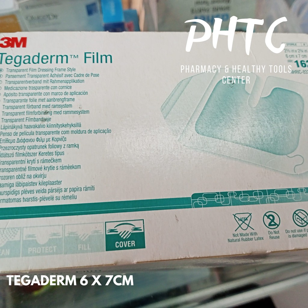 3M Tegaderm Film 1623W 6cm x 7cm l Plester Infus l Plaster Bening Anti Air - Ecer