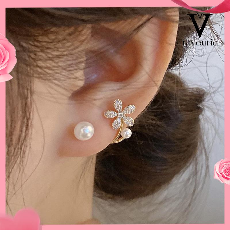 [COD]925 Perak Jarum Ikan Korea Ekor Mutiara 2021 Baru Trendi Elegan Fashion Stud Earrings-FA