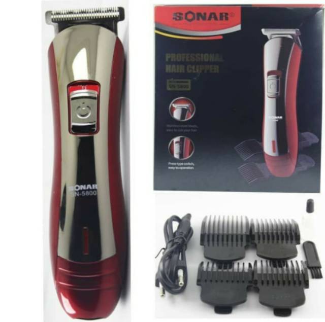 HAIR CLIPPER SONAR SN-5800 CUKURAN RAMBUT ELEKTRIK, ALAT CUKUR  KLIPER CHARGER MURAH