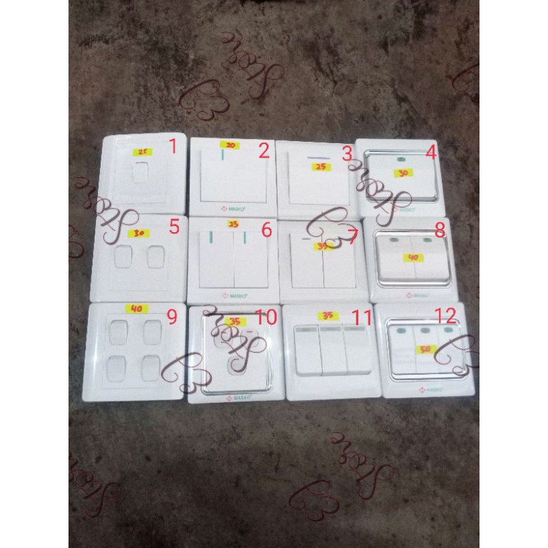 saklar triple outbow - saklar lampu 3 tombol - saklar 3 tombol murah - saklar piano