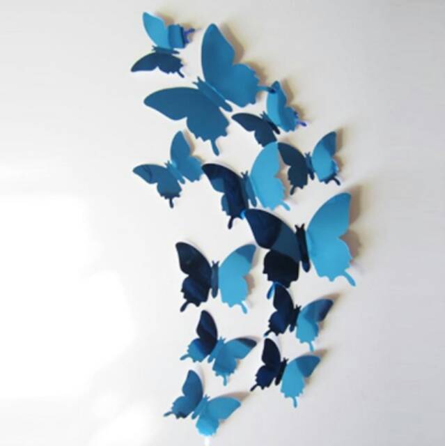 butterfly 3D wallpaper stiker mirror