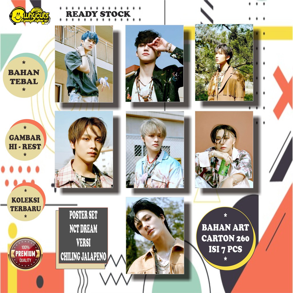 [ MOHON BACA DESKRIPSI PRODUK]  PHOTOCARD SET - POSTER SET NCT DREAM VERSI JALAPENO ( READY STOK )