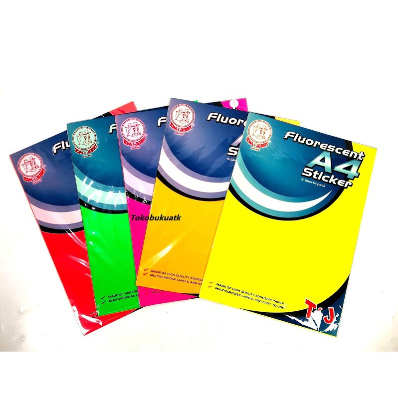 

Label Tom & Jerry Fluorescent ukuran A4 , Label Tom & Jerry A4 warna