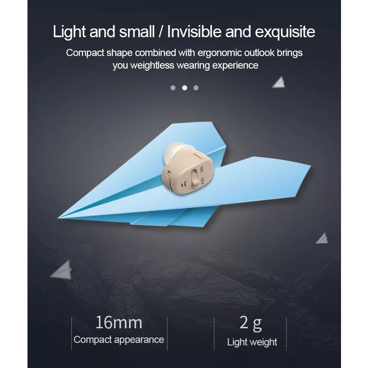 Alat Bantu Dengar Mini Hearing Aid ITE Amplifier Type EN-I200Pro Suara Jernih