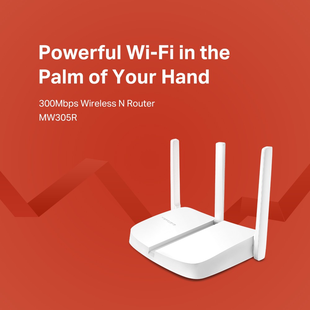WIRELESS N ROUTER MERCUSYS 300MBPS 3 ANTENA 5dBi MW305R
