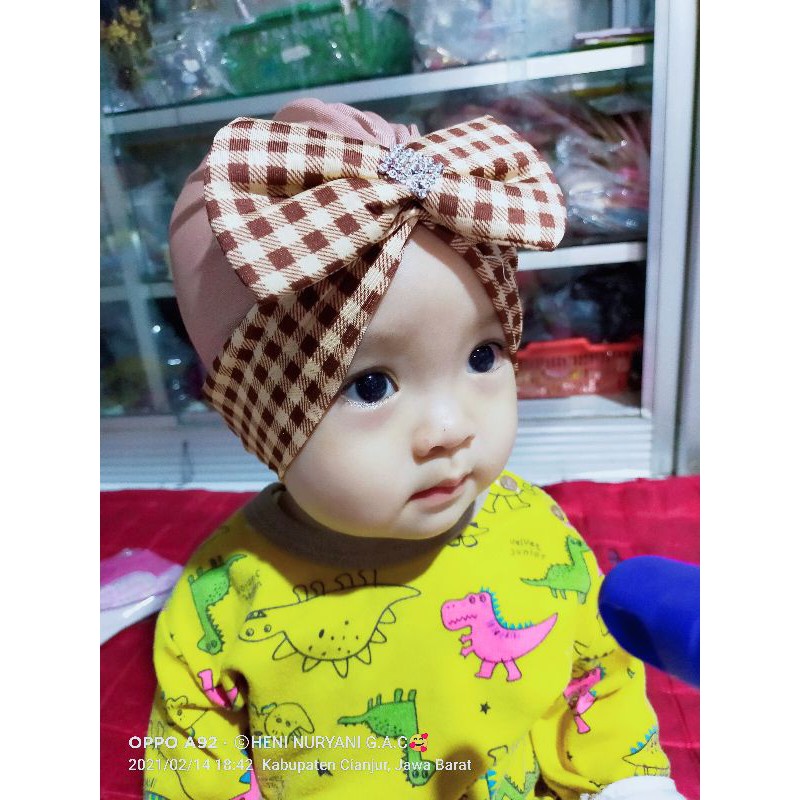 Turban Ciput bayi 0_2thn,penutup kepala bayi perempuan