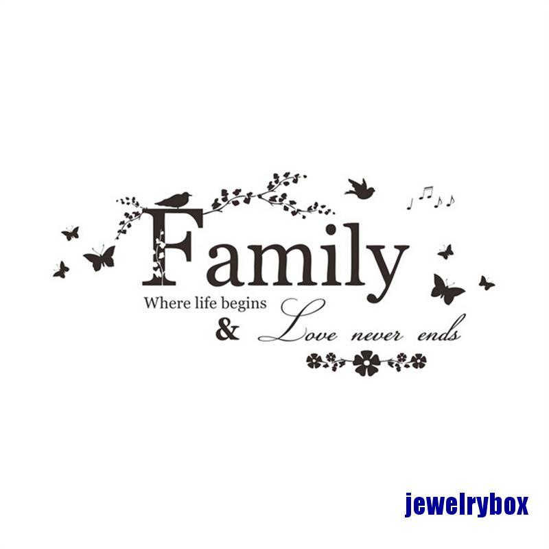 Stiker Dinding Desain Family Bahan Vinyl, Dapat Dicopot