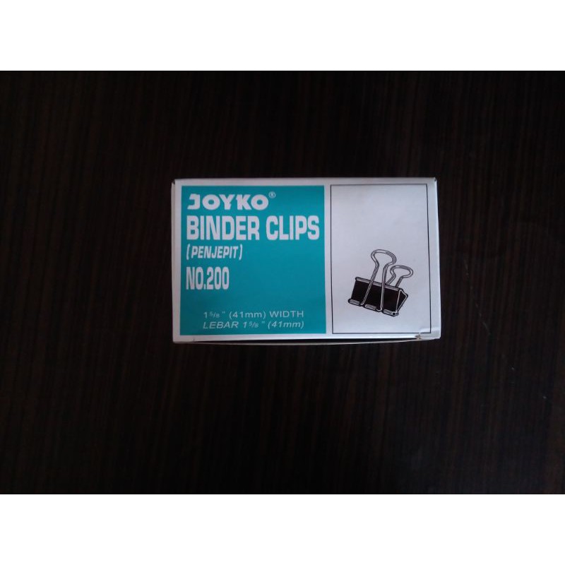 

binder clip klip kertas joyko no 200 (1 lusin)