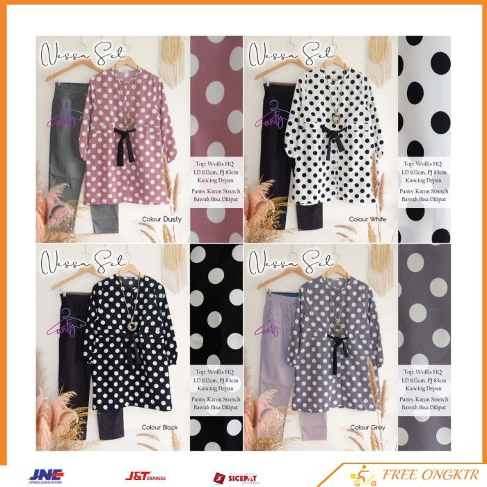 Original Pakaian FASHION HQ Wanita NESSA SET by ANTY Murah