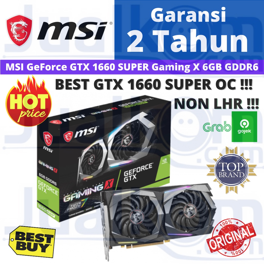 MSI Nvidia GeForce GTX1660 SUPER GAMING X 6 GB GTX 1660 SUPER 6GB