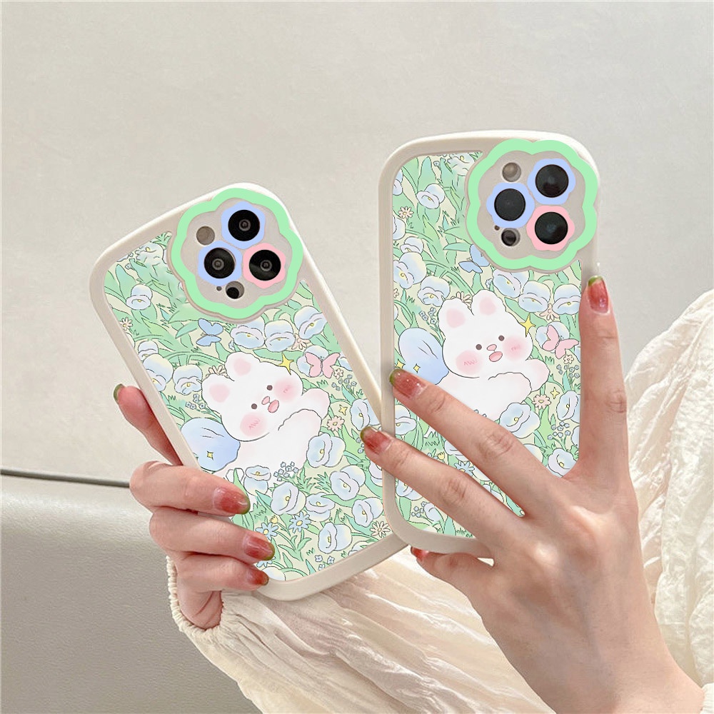 Soft Case Silikon Motif Bunga Untuk iPhone 11 Pro Max 12 Pro Max 13 Pro Max XR X XS Max