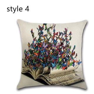 Sarung Bantal Bahan Katun Linen Polyester Motif Kupu Kupu Sarung Bantal Bahan Katun Linen Polyester Motif Kupu Kupu