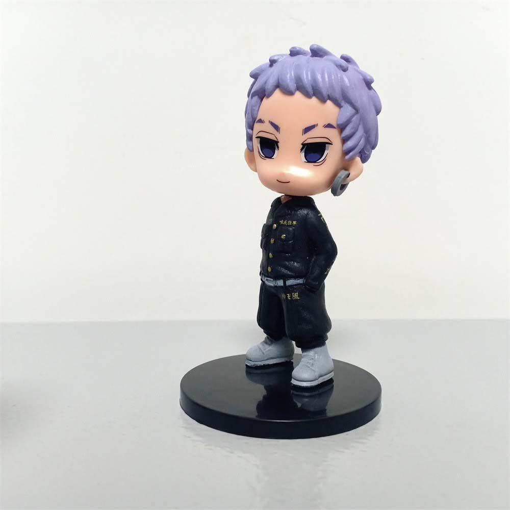 LANFY Tokyo Revengers Action Figure Kid Hadiah Anime PVC Ornamen Desktop Sano Manjiro Hanagaki Takedao Ken Takemichi Patung Anime